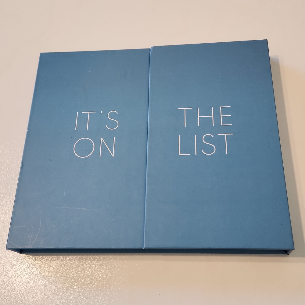 Notepad 'It's On The List' Text